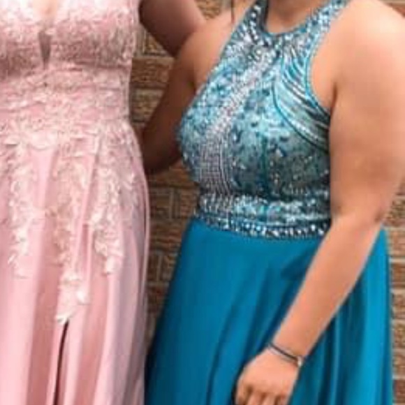 Beautiful prom dress! Size 18, Ellie Wilde. Color:blue - Picture 2 of 6